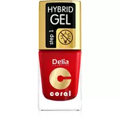 Delia Cosmetics Coral Nail Enamel Hybrid Gel gel lak za nohte odtenek 01  11 ml