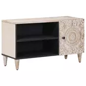 TV ormar s policom Bijelo 80 x 31,5 x 46 cm Cvrsto drvo manga