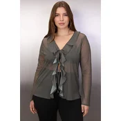 Trendyol Curve Ženska bluza Tbbss25Af00093, Šarena