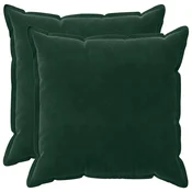 vidaXL Prevleka za blazino 2 pcs HOUTEN Temno zelena 55 x 55 cm Žamet