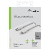 Belkin Lightning/USB-C Cable 2m braided, mfi cert., white