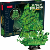 CubicFun 3D sestavljanka Jadrnica Flying Dutchman (svetleča se v temi) 360 kosov