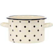 CHOMIK SMALTIRANA POSODA 2 L 16 CM BELE PIKICE *3356