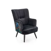 Fotelja Houston 1372 Crna, 95x67x82cm, Tkanina, GambeNoge: Drvene