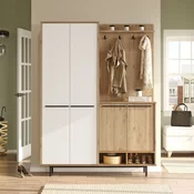 Hanah Home Komplet predsoblja OS1-SW, 147.4x35.5x195.6 cm, Beli