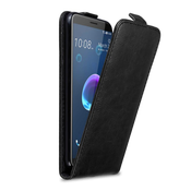 Cadorabo Cadorabo Ohišje, združljivo z HTC Desire 12 v nočna črna - Zaščitni ovitek v obliki flipa z magnetnim zapiranjem, (20562592)
