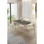 Hanah Home Trpezarijski set, 7 komada, Svetlozeleni