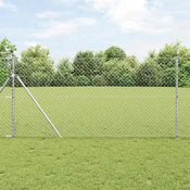 vidaXL vidaXL Ograja iz verižne povezave srebrna 10 x 1.2 m Cinkano jeklo, (5000094890)