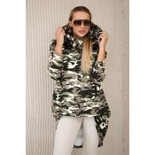 Long back camo khaki+ecru sweatshirt