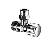 SCHELL Kotni regulacijski ventil Comfort 3/8, kromiran, kratek, brez ASAG-a