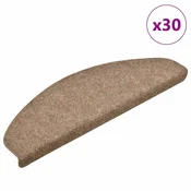 Vidaxl Preproge za stopnice, samolepilne, 30 kosov, 65 x 21 x 4 cm, bež, polkrožne, velike