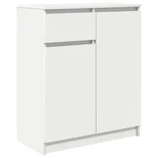 Vidaxl Komoda s predalom bela 71x35x84 cm inženirski les