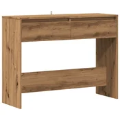 Vidaxl Konzolna mizica artisan hrast 100x35x76,5 cm inženirski les