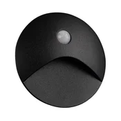 Kanlux 39136 - LED svetlo za stepenice sa senzorom EXIN 2,5W/230V 4000K IP65 crno, okruglo