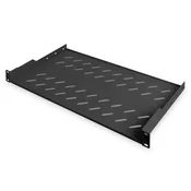 Digitus 1U fiksna polica za rack ormare, 45x483x250 mm, crna, ventilirana, do 15 kg, DN-19 TRAY-1-SW