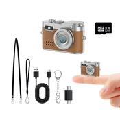 INF Mini digitalni fotoaparat True 1080P s 5MP senzor in 32GB TF Brown, (5000298755)