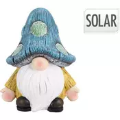 ProGarden Vrtni okraski KO-095241750 pritlikava svetilka s solarno lučjo 30 cm z modrim pokrovčkom