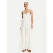 TWINSET Poletna obleka 251LM2WDD Bela Regular Fit