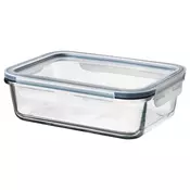 IKEA 365+ Posuda za hranu s poklopcem, pravougaono staklo/plastika, 1.0 l