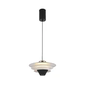 LED luster na sajli MANLEY LED/5W/230V crna/bela