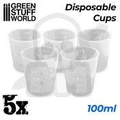 Green Stuff World GSTU508123 5x merilne skodelice za enkratno uporabo 100 ml
