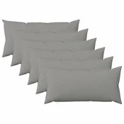 vidaXL Prevleka za blazino 6 kos HEERLEN Oblačno siva 40 x 80 cm Blago