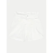 United Colors Of Benetton Kratke hlače iz tkanine 4BE7C902D Bela Relaxed Fit