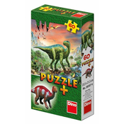Dino Toys Sestavljanka Dinozavri 23,5x21,5cm 60 kosov + figura 6 vrst