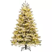 Northix 180 cm Umetno božično drevo s snegom in 350 LED lučkami – Realističen dizajn z zamrznjenimi vejami