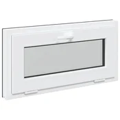 Vidaxl Okno za klet RISOR 80 x 40 cm PVC in steklo Antracit