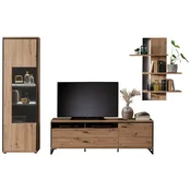 Livetastic DNEVNI REGAL, antracit, barve hrasta