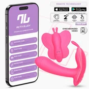 InToYou App Series Wingy Butterfly Vibrator with App Peach Red