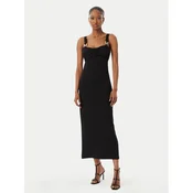 LOLA CASADEMUNT Cocktail obleka MS2616048 Črna Slim Fit