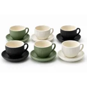 AMC HOME SET ŠOLJA PEONY SAGE 6/1 ZEL/CR/BL 17791