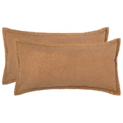 vidaXL Prevleka za blazino 2 pcs HOUTEN Bež 40 x 70 cm Bouclé