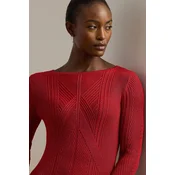 Obleka Lauren Ralph Lauren rdeča barva, 200971346