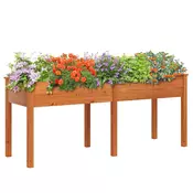 Northix Zunanja dvignjena vrtna greda z nogami 185 x 58 x 77 cm les
