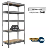 Police metal-medijapan 180x90x60cm 5x250kg rivet galva