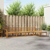 Set vanjskih sofa 5 kom. Prirodna Cvrsto drvo akacije
