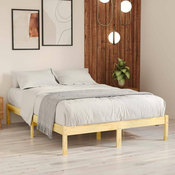 Greatstore Posteljni okvir iz trdne borovine 180x200 cm UK Super King