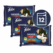 Vrečke FELIX Fantastic okusen izbor hran z zajcem in jagnjetino 12x85 g