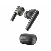 Poly Voyager Free 60+ UC Carbon Black Earbuds +BT700 USB-A Adapter +Touchscreen Charge Case 7Y8G3AA