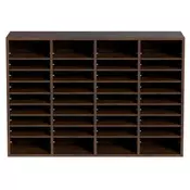 VEVOR Organizator za literaturo 36 predelkov Nastavljive police 997x305x68 cm Rjave barve