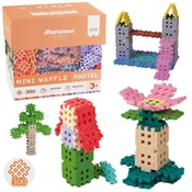 MARIOINEX Marioinex Mini Waffle Pastelni komplet gradbenih kock, mehke kocke za otroke, varne – 300 kosov