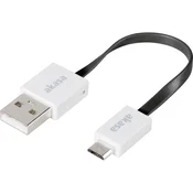Akasa Tanki podatkovni/polnilni kabel Akasa, Mikro USB 2.0, črne barve, 15 cm