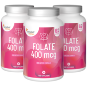 Essentials Folat 400 mcg visoka doza - veganski 180 kapsula