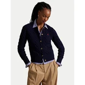 Polo Ralph Lauren Pletena jopica 211972104004 Mornarsko modra Slim Fit
