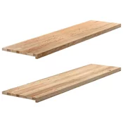 Prozorske klupice 2 kom 160x40x2 cm netretirane masivne hrast