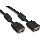 E-GREEN Kabl VGA D-sub M/M 3 m HQ feritno jezgro crni