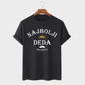 MAFIMI Muška majica Najbolji deda, Crna